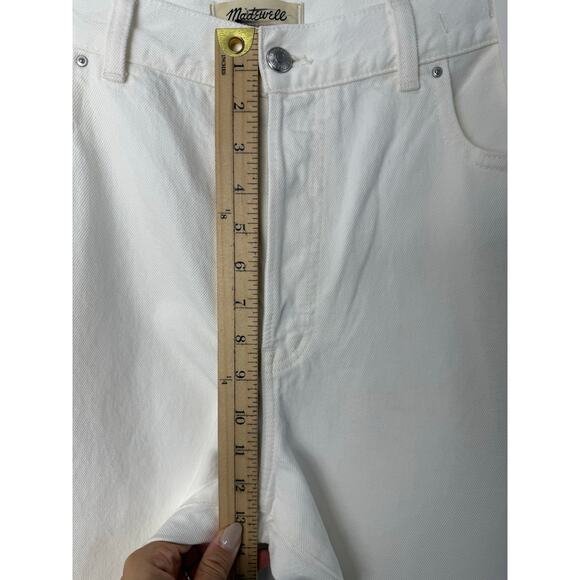Madewell Pieced Barrel-Leg Jeans in Vintage Canvas White Women’s Size 33 NWT - Picture 8 of 12